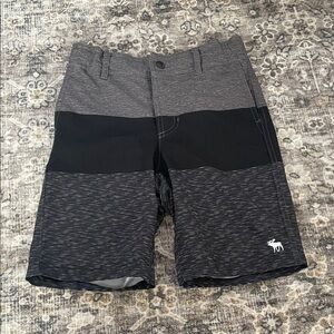 Abercrombie Kids Gray and Black Striped Shorts